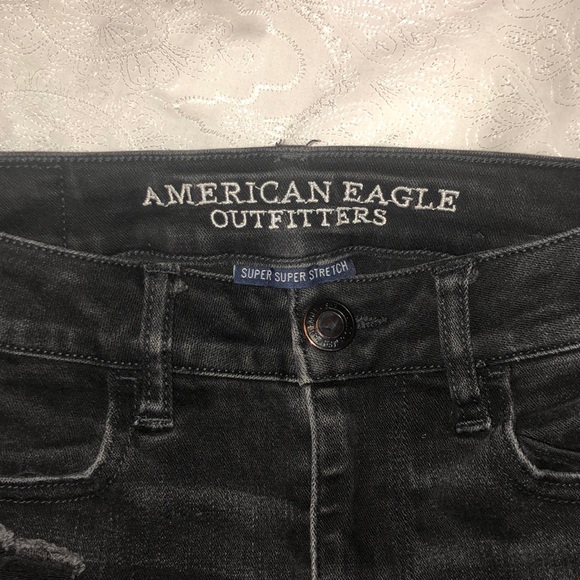 Super stretchy black ripped jeans American eagle - Picture 4 of 6